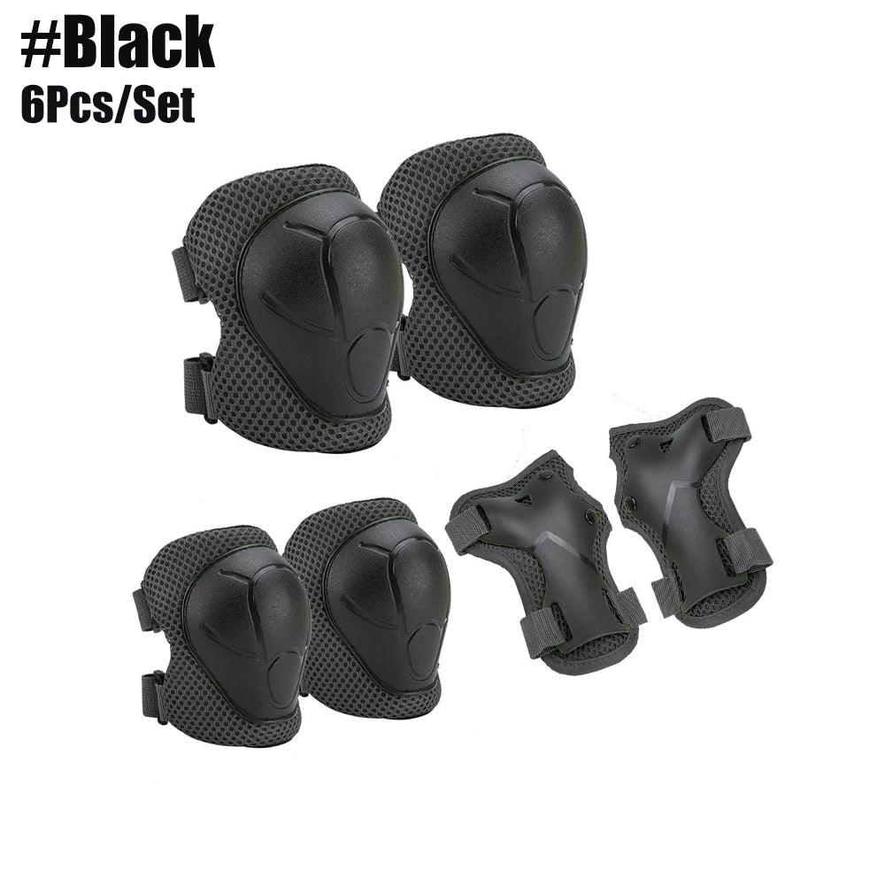 Kids Knee Pads Elbow Pads Age 3-7 Toddler Boys Girls, 6 In 1 Protective Gear Safety Set with Wrist Guard for Skating Cycling New