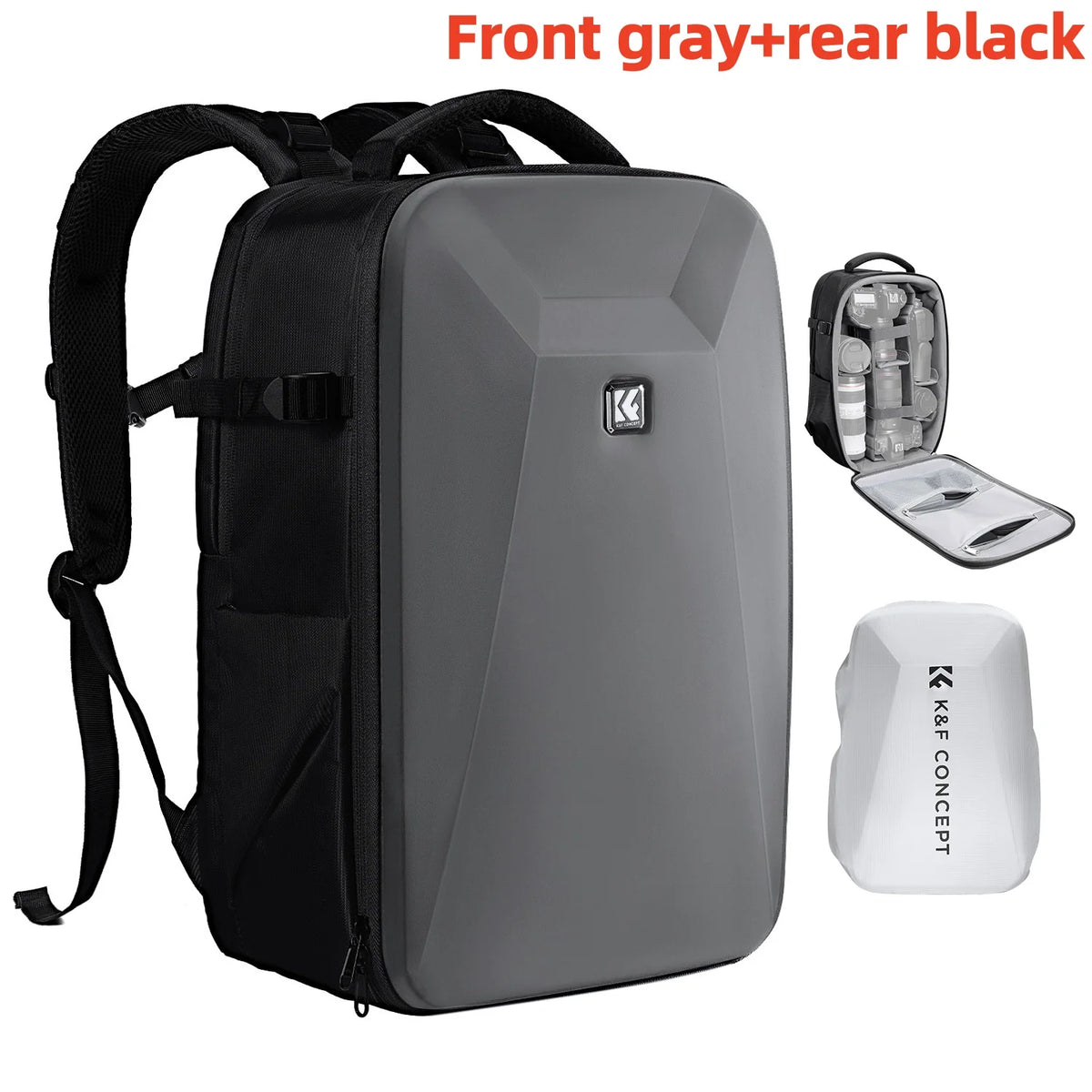K&F CONCEPT 22L Camera Bag Large Capacity Travel Photography Backpack Waterproof Men's Backpack Bag DSLR/SLR Camera Rain Cover