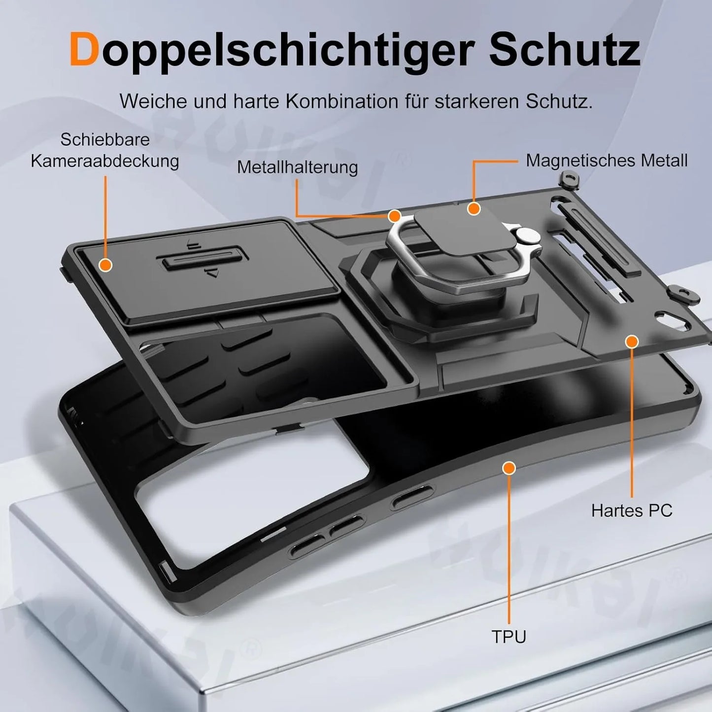 Case For Samsung Galaxy S26 Ultra Samsung S26 Plus Samsung S26 Slide Camera Case Stand Armor Antifall Protection Kickstand Cover