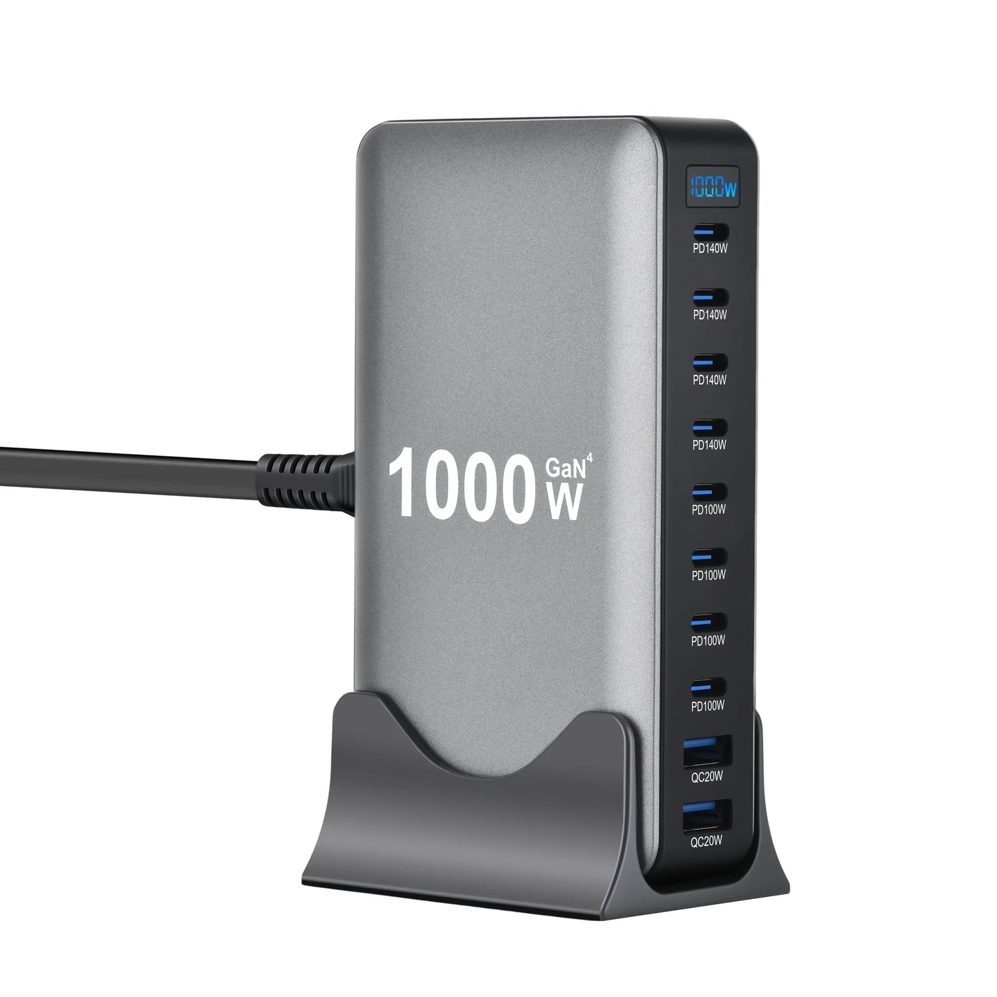 1000W Multi-Port Desktop Charger with 8C2A Fast Charging 200W Total Power for Laptops Tablets And More - New Model - Urbizia