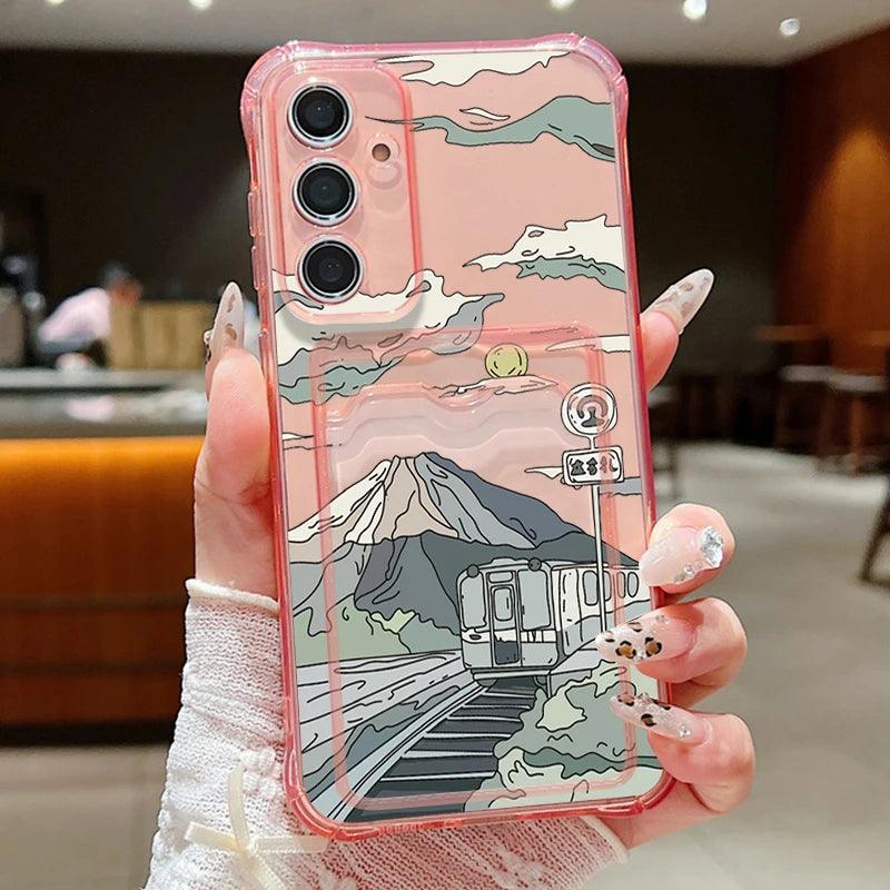 Card Bag Wallet TPU Case for Samsung Galaxy Series