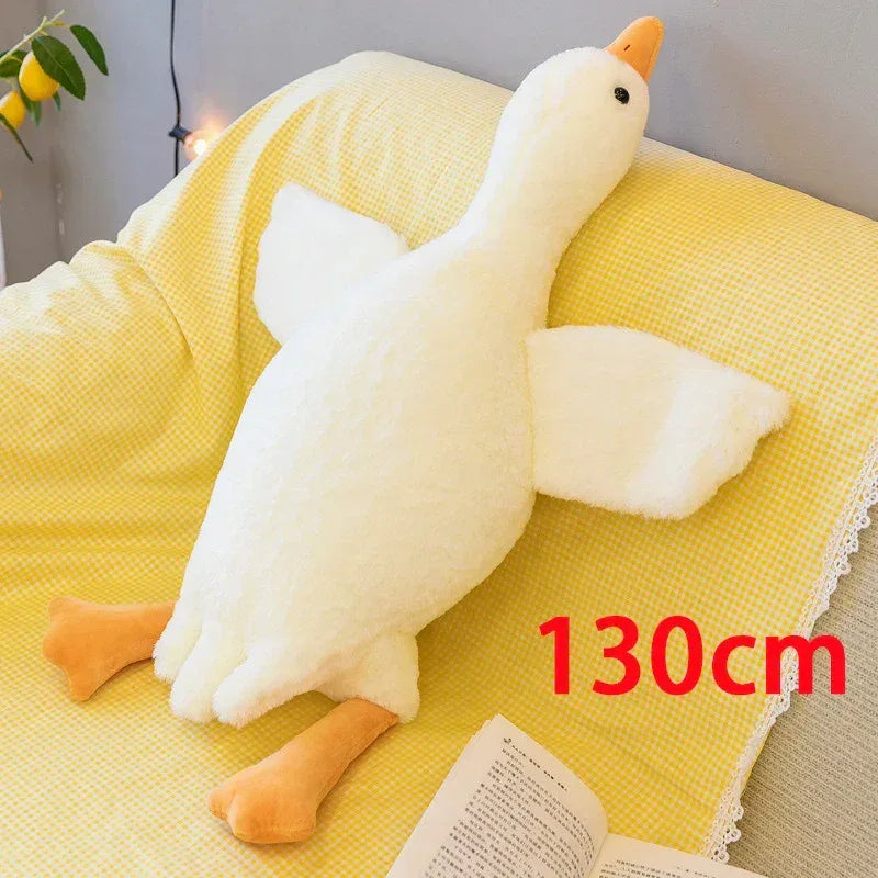 Hot 35/50/90/130CM Funny Goose Plush Stuffed Soft Duck Sleeping Pillow Sofa Cushion Kids Girlfriend Birthday Gift Toy - Urbizia