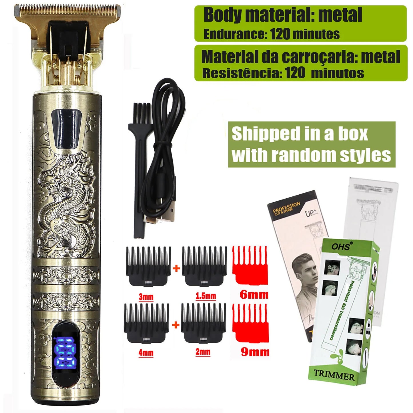 T9 Hair Clipper Professional Beard & Hair Trimmer - Urbizia