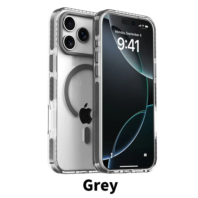 MagSafe Clear Case with PE Striped Border for iPhone