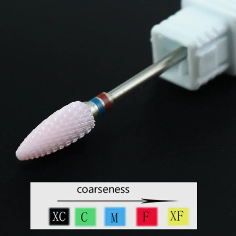 1pcs Ceramic Nail Drill Bit Rotary Cuticle Burr Gel Remover Files Mills for Electric Drill Machine Nail Art Tools Accessories