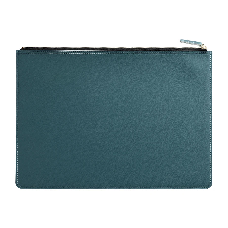 A4 Leather Zipper Bag in Multiple Colors Business Briefcase PU Document Bag for Professional Use