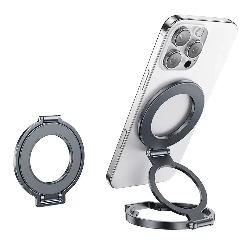360° Rotation Magnetic Finger Ring Phone Holder Aluminum Alloy Foldable For iPhone 17 16 15 14 13 12 Pro Max