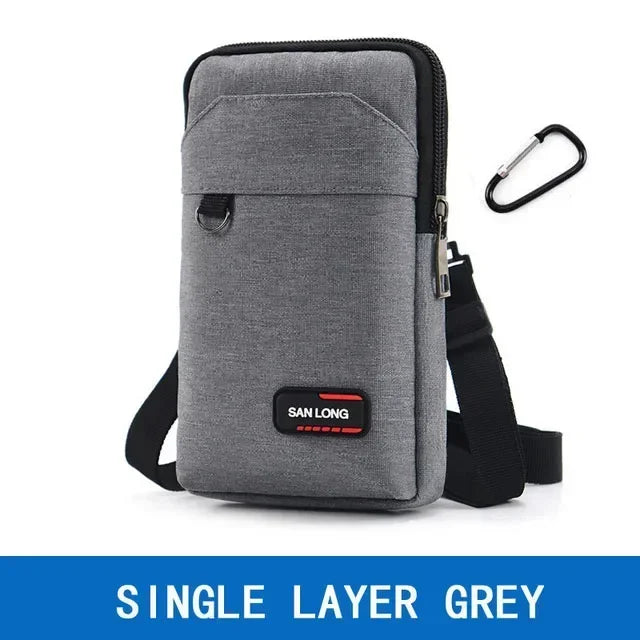 Waterproof Waist Bag Purse Single/double Layer Outdoor Waist Fanny Pack Men Phone Pouch Camping Hunting Tactical Bag with Belt