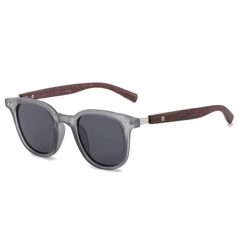 Trendy Retro Wood Grain Sunglasses for Women and Men New Square Frame Sun Glasses UV Protection Cycling Eyewear Outdoor Street