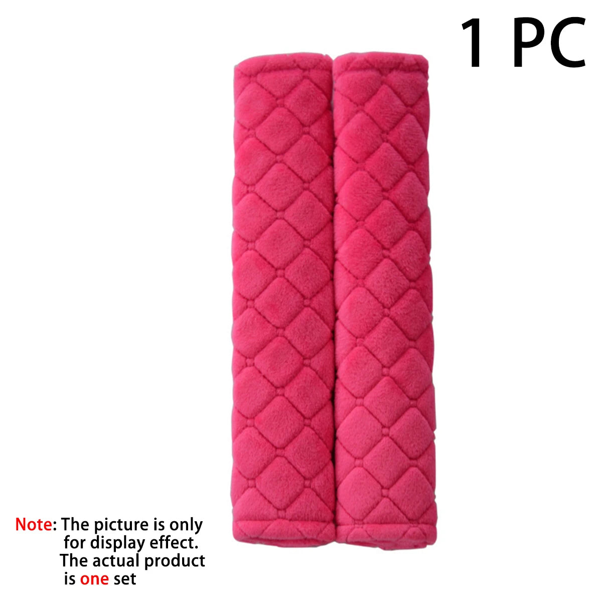 1 PC, Short plush shoulder guard for car seat belts, solid color, comfortable and extended shoulder guard