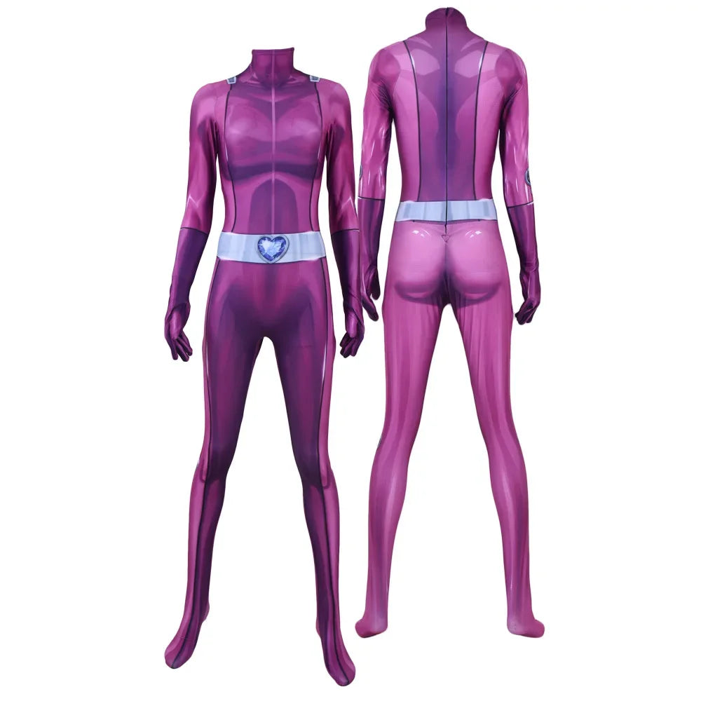 Totally Spies Cosplay Bodysuit – Clover, Samantha & Alex Halloween Jumpsuits for Adults & Kids