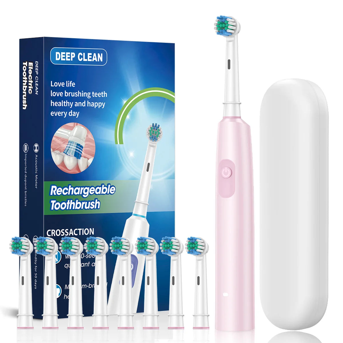 Electric Toothbrush Rotary Cleaning Teeth Brush - Urbizia