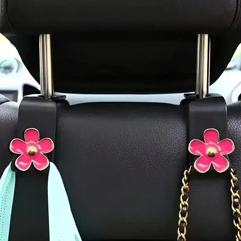 2pcs Universal Car Seat Headrest Hook For Auto Back Seat Storage Organizer Hanger Holder For Handbag Purse Bags Clothes Coats - Urbizia