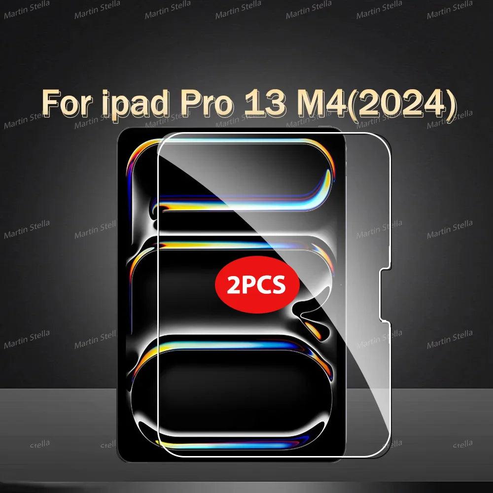 2Pcs Tempered Glass Screen Protector For ipad Pro Air 13 11 2024 M4 M2 Air 5 4 Pro 12.9 11 M3 M5 2025 2026 Film