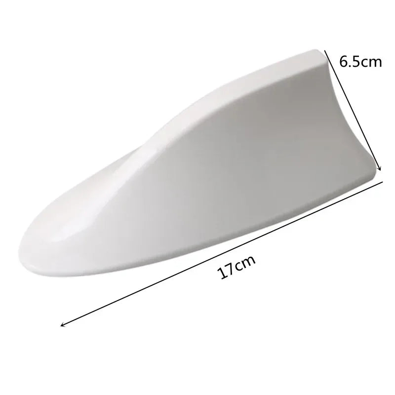Universal Carbon Fiber Look Car Roof Top Mount Shark Fin Aerial Antenna Toppers Auto Radio AM FM Antenna Signal Amplifier Aerial - Urbizia