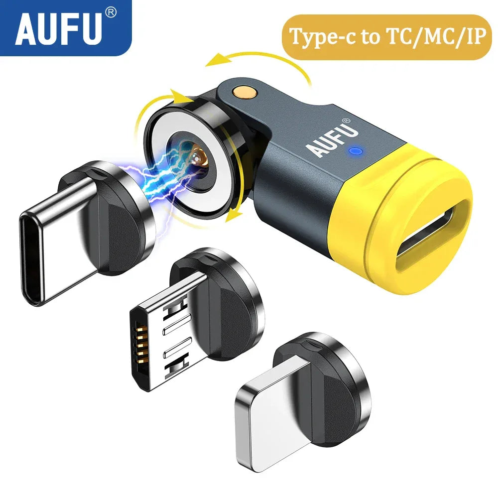 540° Magnetic USB-C Adapter Type-C Fast Charging