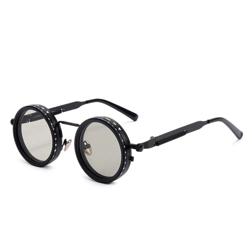 ND9 Anti-UV Sunglasses Round 9 Level Dimming Adjustable Dimming Sunglasses Retro with Glasse Case Outdoor Eyewear Fishing