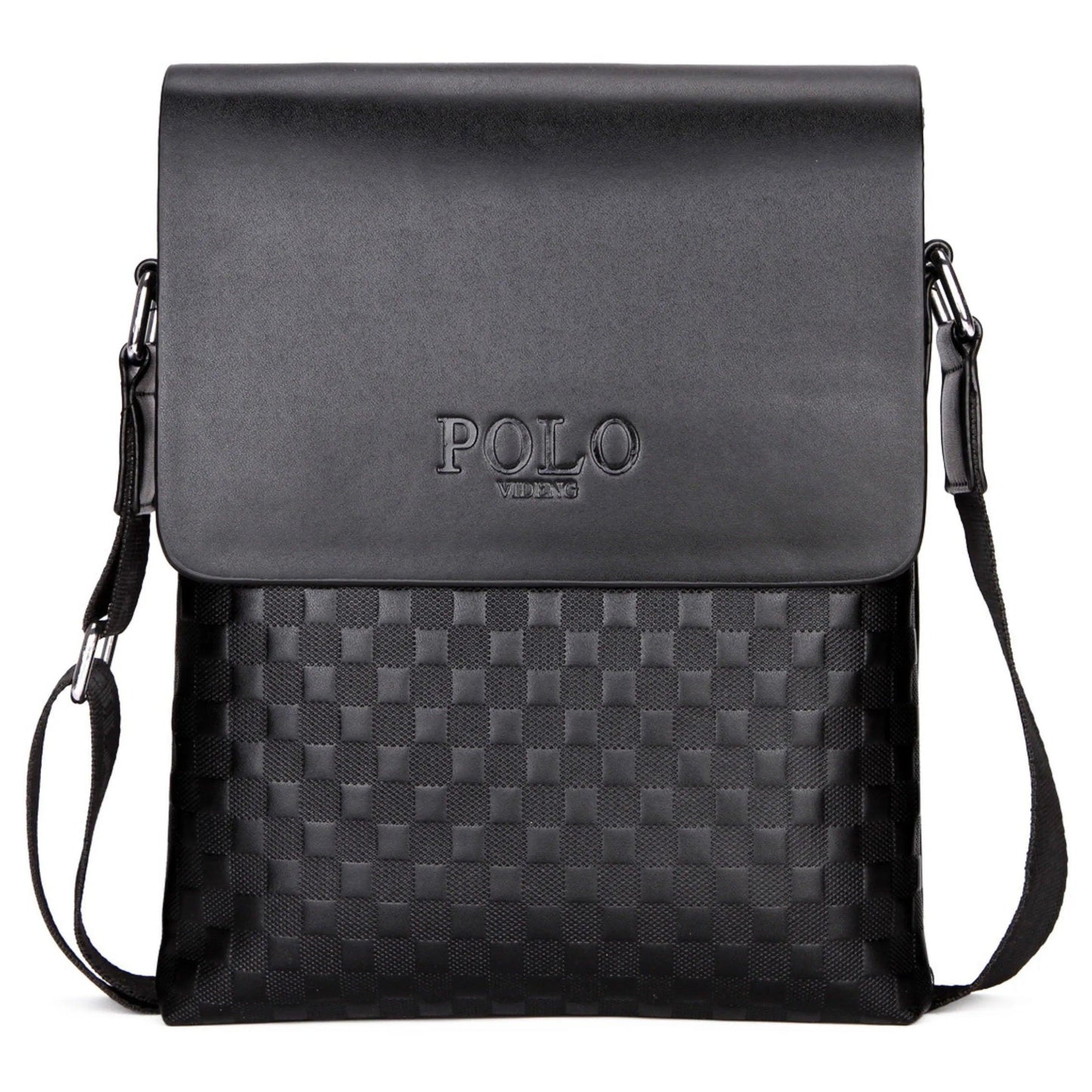 Men's Checkered Crossbody Shoulder Bag