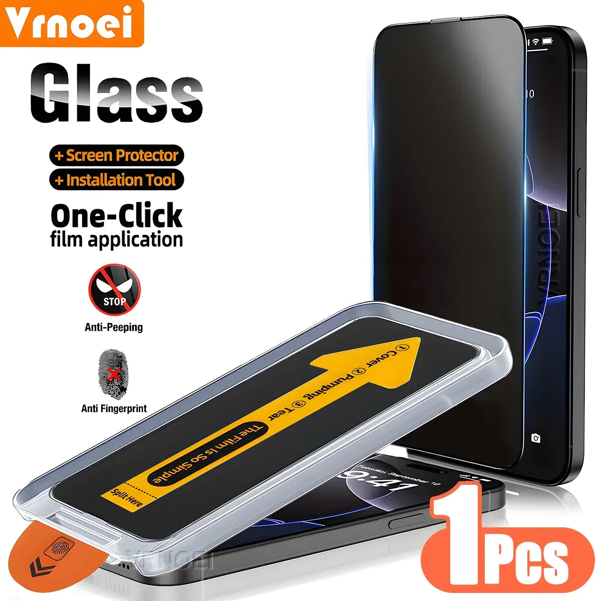 Anti-Spy Privacy Tempered Glass iPhone Dust-Free Install
