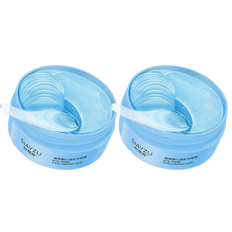60pcs Hyaluronic Acid Crystal Collagen Eye Mask Anti Dark Circles Remove Eye Bags Moisturizing Firming Eye Patches Skin Care