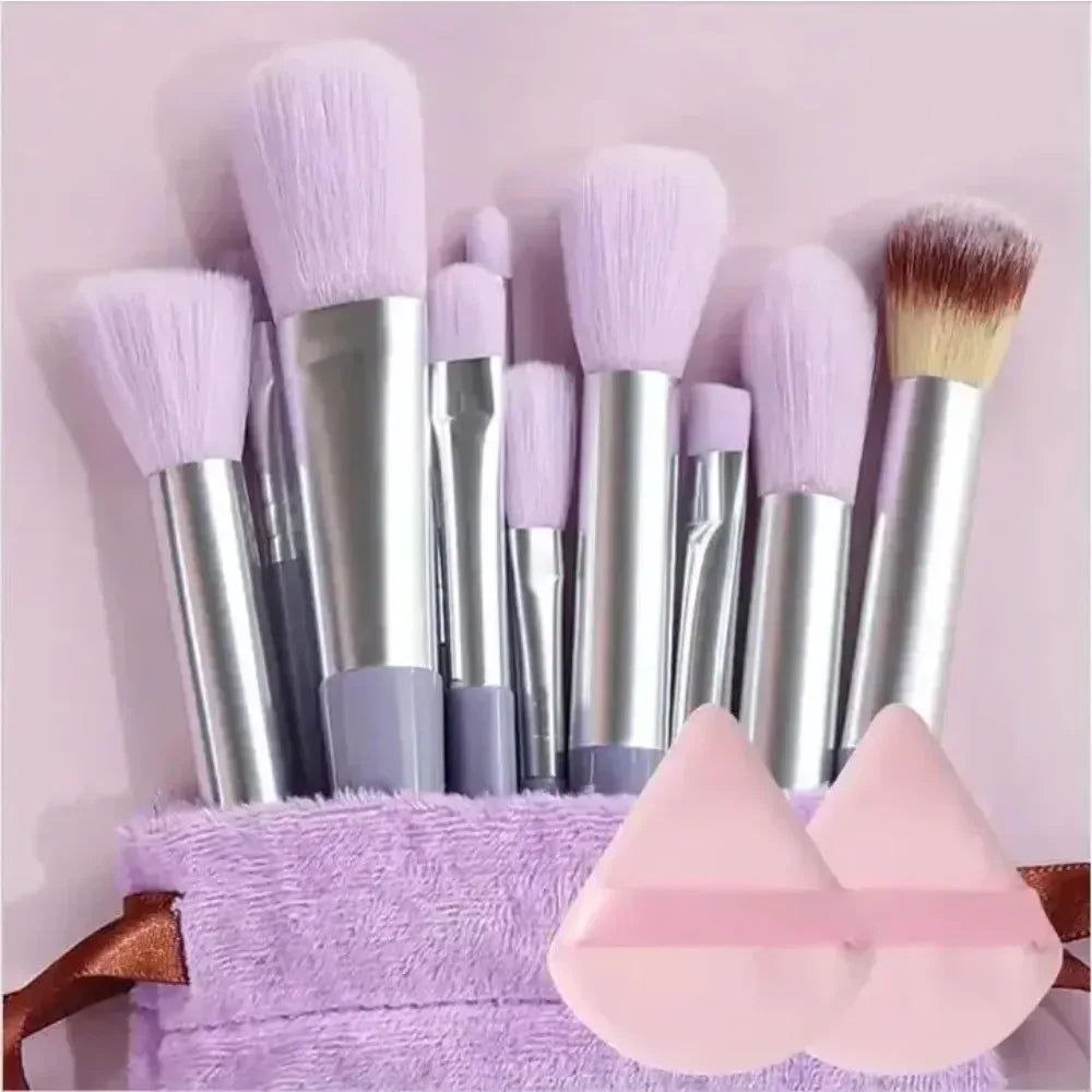 13-Piece Professional Makeup Brush Set – Soft & Fluffy Cosmetic Brushes - Urbizia
