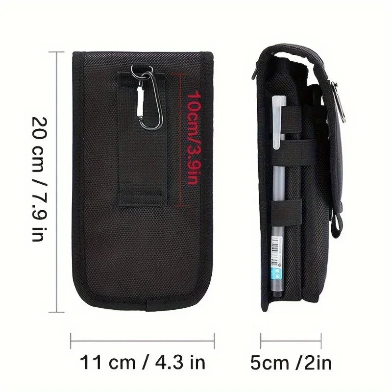 6.3 Inch Multi-Functional Mobile Phone Bag Oxford Fabric Pocket Cell Phone Belt Pouch Case Men's Outdoor Bag for Iphone 16 15