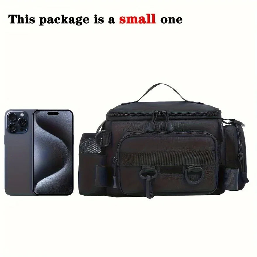 A practical fishing gear bag - canvas waist bag crossbody shoulder bag, universal travel sports bag