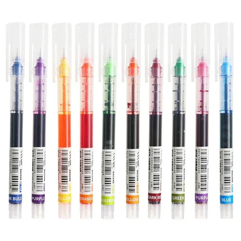 10-Piece Needle Tip Gel Pen Set – Smooth Writing - Urbizia