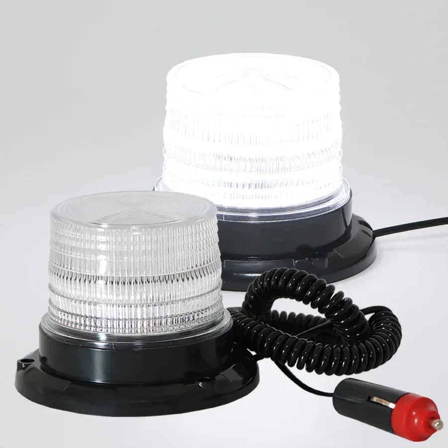Car Truck Roof Top Warning Light Emergency LED Strobe Light Flashing Beacon With Magnetic Base For Security Auto 12V 24V - Urbizia