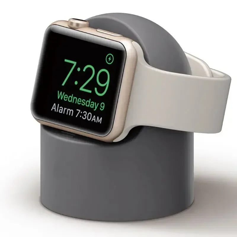Charger Stand For Apple Watch Series Ultra/8/SE2/7/6/SE/4/3 49mm/45mm/44mm/42mm/41mm/40mm/38mm Durable Silicone Nightstand Mode - Urbizia