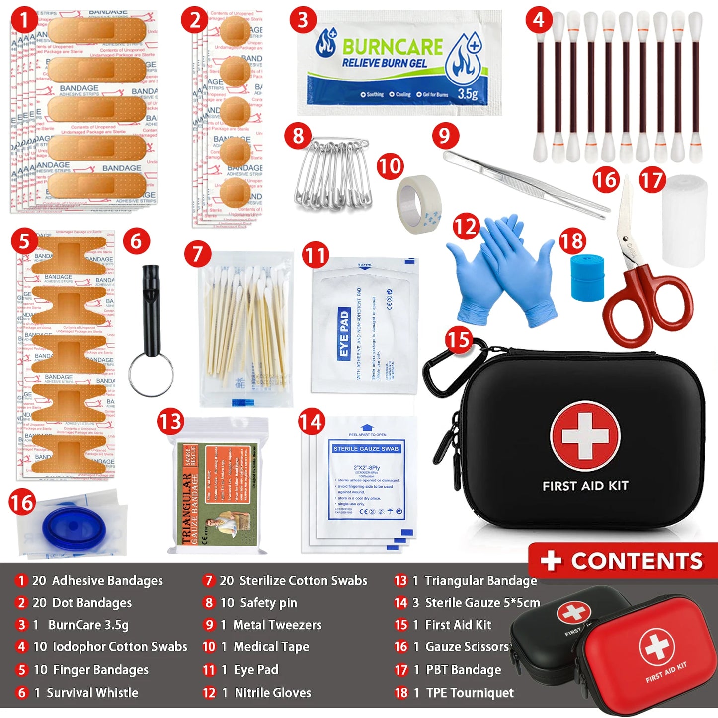 68-103 Portable Emergency Medical First Aid Bag Kit For Household Outdoor Travel Camping Equipment Medicine Survival
