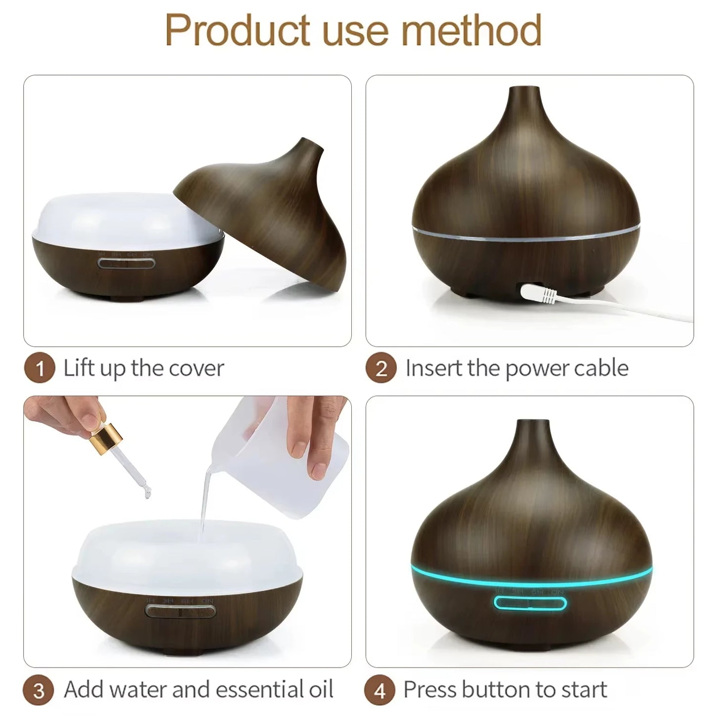 Air Humidifier Aromatherapy Essential Oil Diffuser - Urbizia