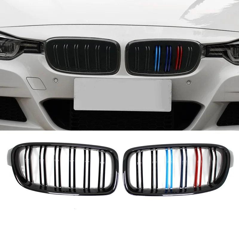 Car Front Bumper Racing Grille Grill For BMW 3 Series F30 F31 F35 F80 2012 2013 2014 2015-2018 1 Pair Gloss Black Kidney Grills