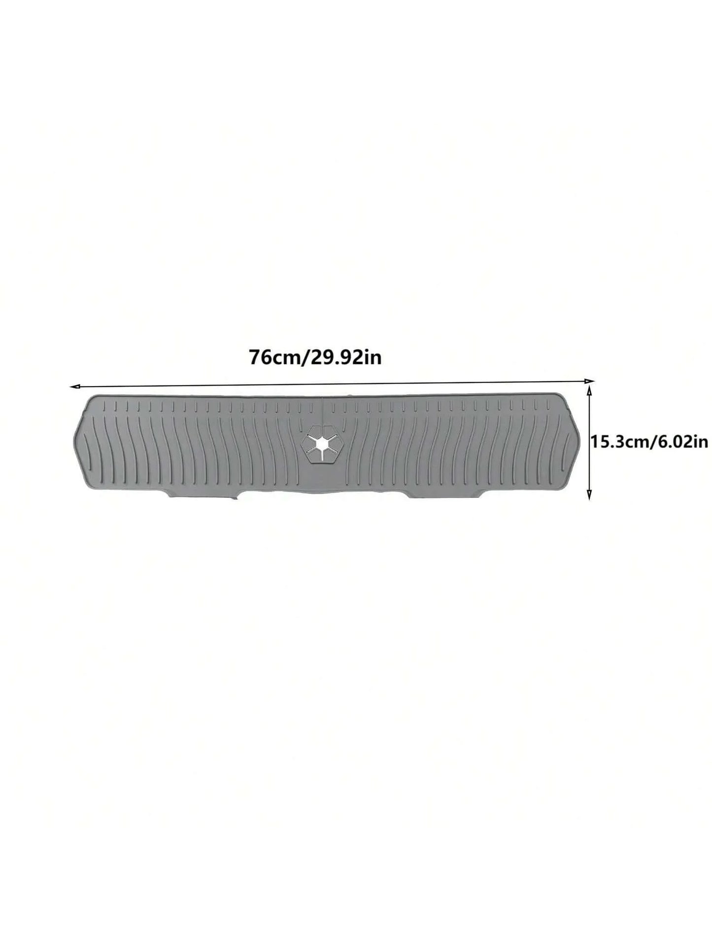 30/24 Inch Silicone Faucet Mat Sink Splash Guard Large Size Faucet Drain Drying Pad Countertop Protector for Bathroom Kitchen