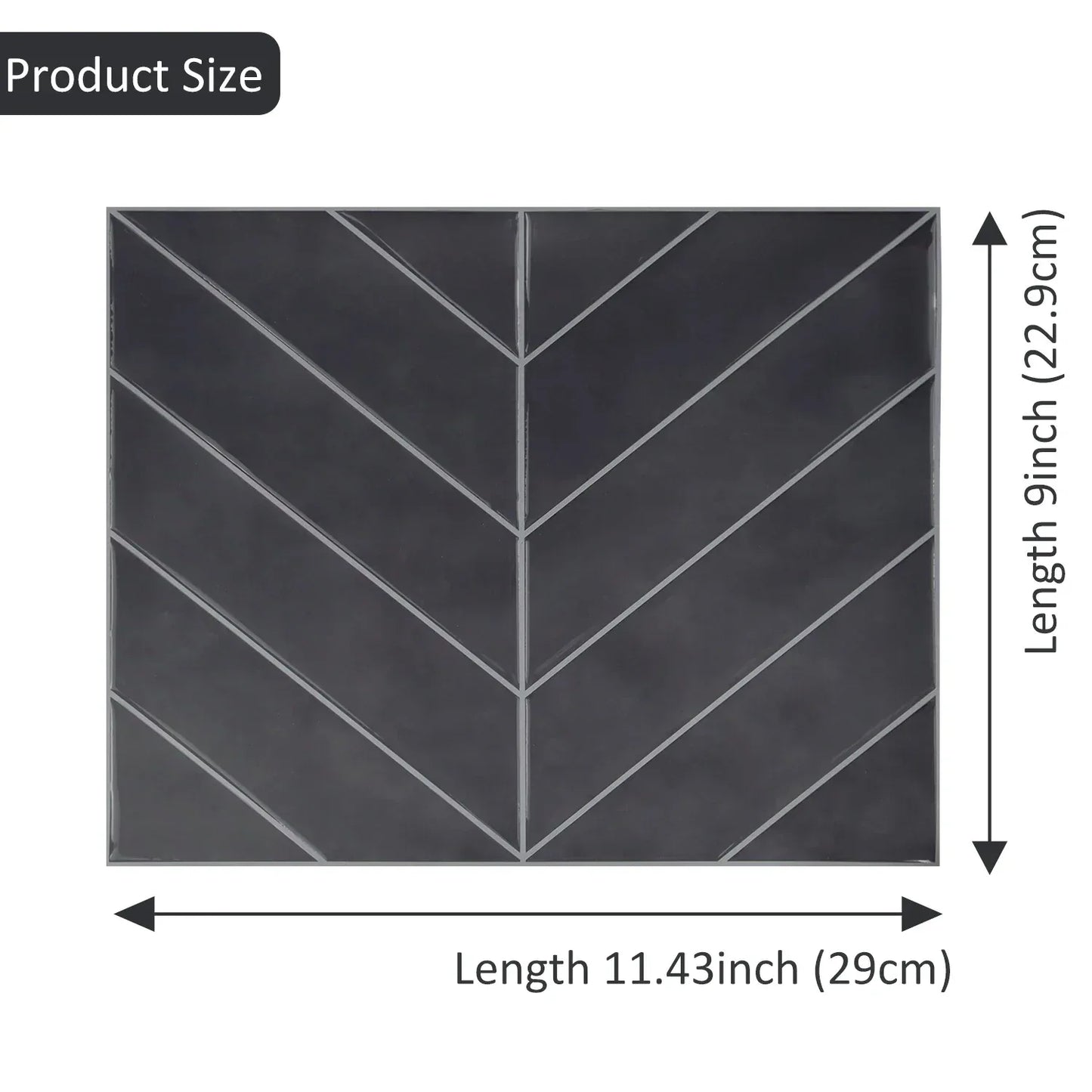 10pcs V-shape Peel and Stick Wall Tile Sticker 3D Waterproof Vinyl Wallpaper for Kitchen Living Room RV Interior Wall Decoration - Urbizia