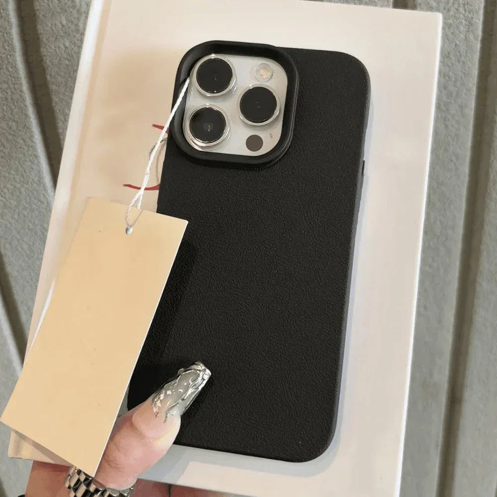 Leather Phone Case For iPhone 17 Pro Max 16 13 11 15 14 Plus 12 17 Air 17Promax 16promax Shockproof Soft TPU Funda Cover Coque