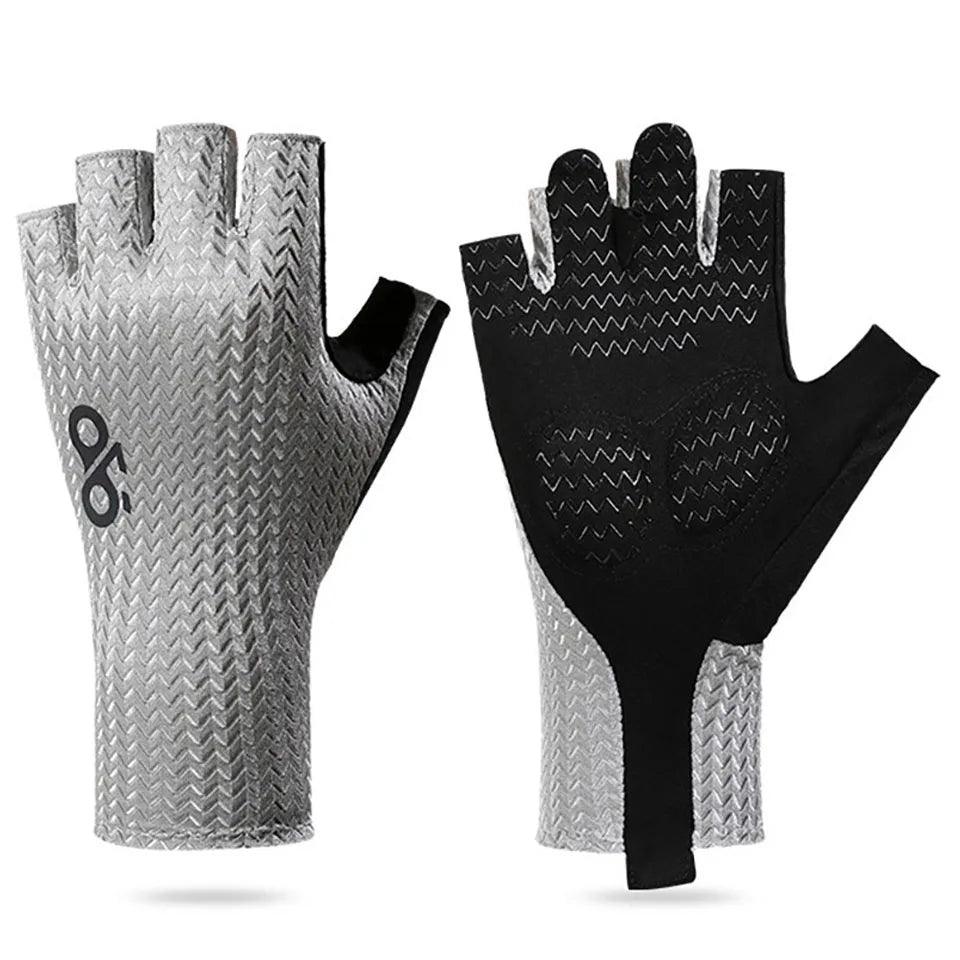 GTUBIKE Summer Breathable Half Finger Cycling Gloves Ultralight Road Bike Gloves Anti-Slip Silicone Pad Cooling Sport Gear