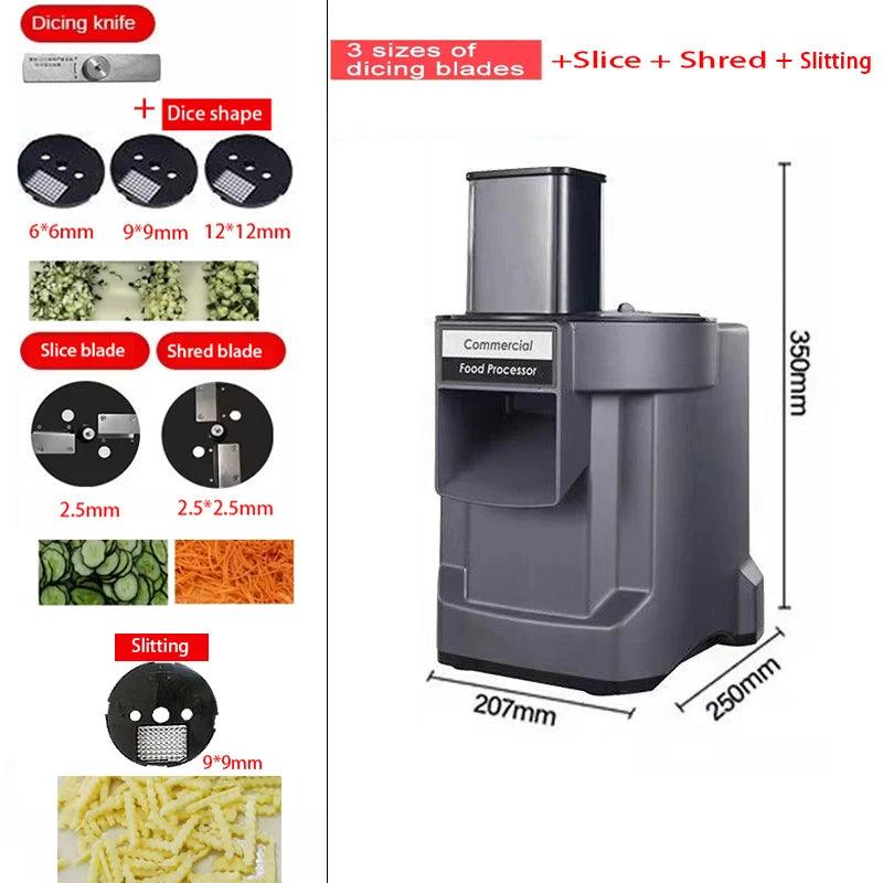 Commercial Vegetable Cutting Machine Automatic Vegetable Carrot Potato Chopper Slice Shred And Diced Quickly Cut Vegetables