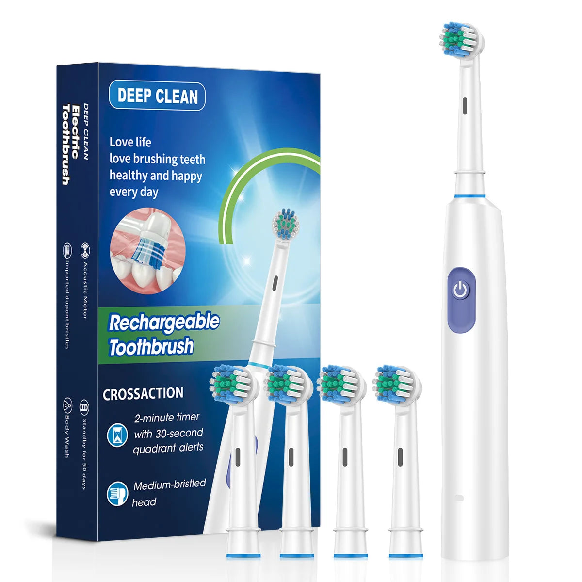 Electric Toothbrush Rotary Cleaning Teeth Brush - Urbizia