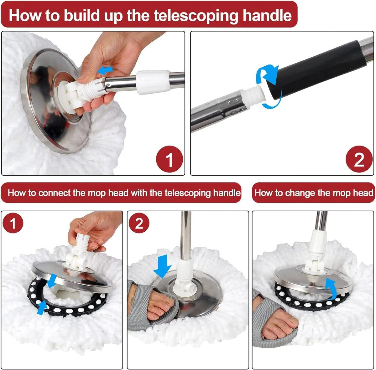 360° Spin Mop & Bucket Set with Wring System