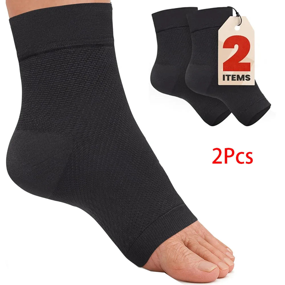 1Pcs Ankle Compression Sleeve,Plantar Fasciitis Braces,Open Toe Compression Socks for Swelling,Sprain,Neuropathy,Foot Arch Sup