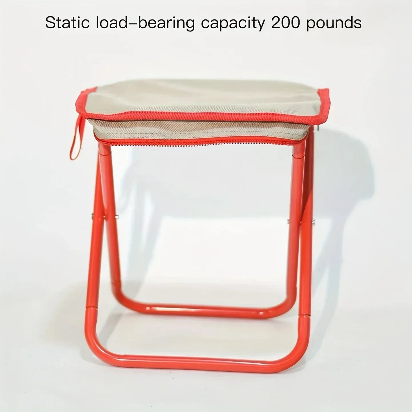 Portable Folding Camping Stool With Handle And Zipper Seat - Urbizia