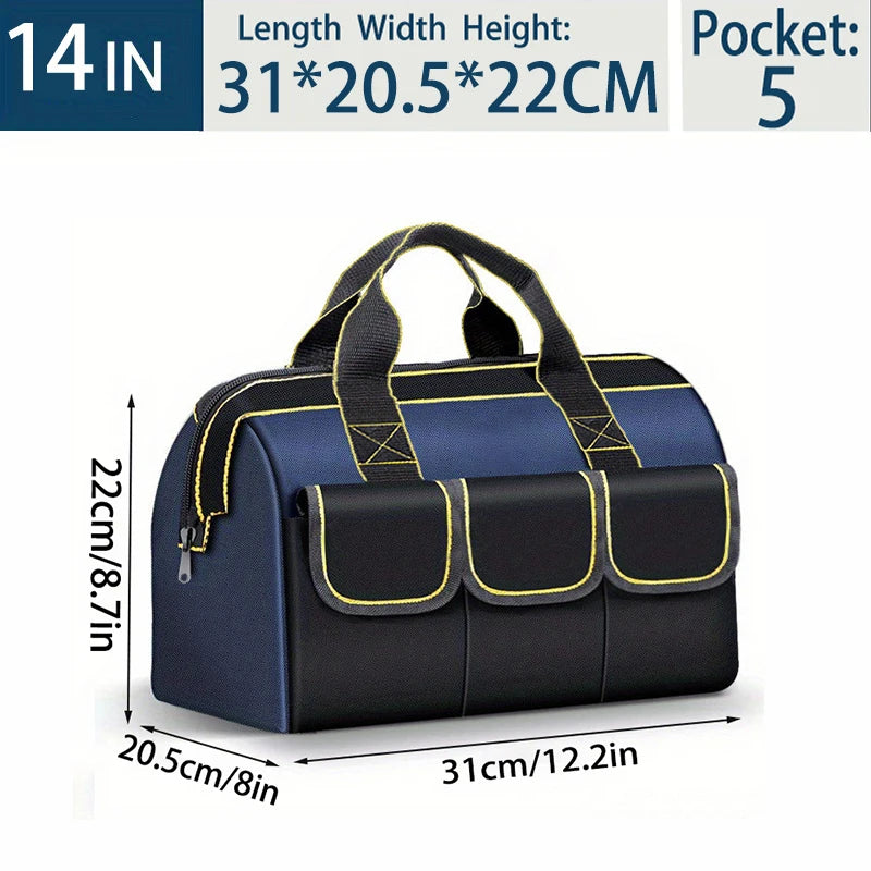 Multifunctional 13in-23inch Tool Bag Thicken Big Capacity Waterproof Wear-Resistant Toolkit MultiPocket Electrician Storage Bag