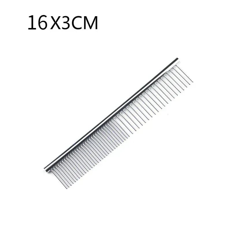 Stainless Steel Dog Comb Long Thick Hair Fur Removal Brush 16/19cm Pets Dog Cat Grooming Dematting Combs for Shaggy Dogs - Urbizia