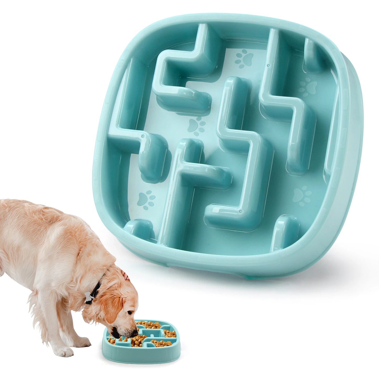 Pet Dog Slow Feeder Bowl Fun Non Slip And Anti-Gulping