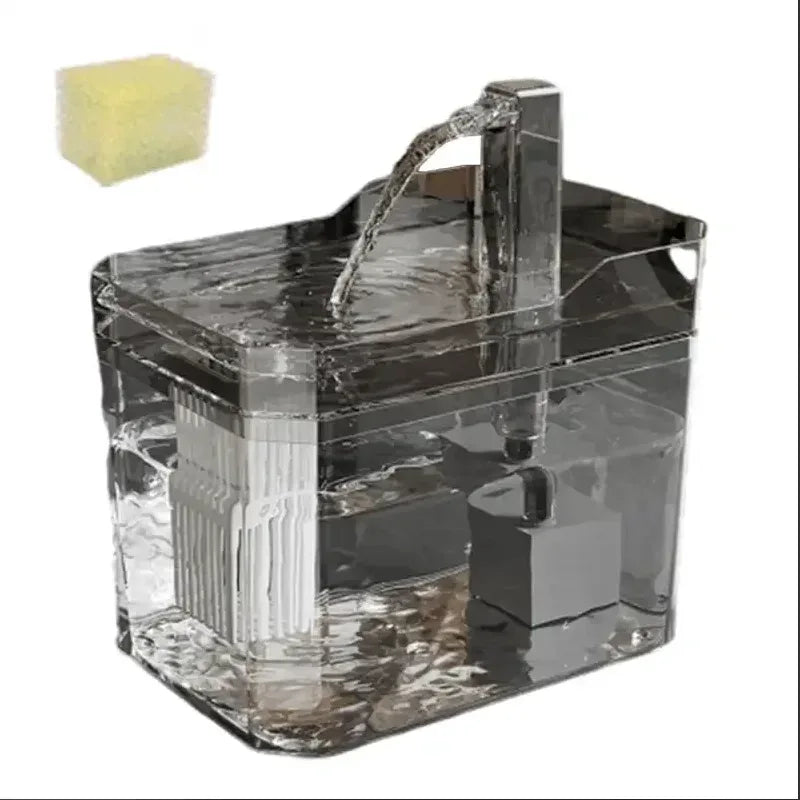 Hot transparent pet water dispenser plug-in automatic water drinker circulating and flowing out water smoothly pet water drinker - Urbizia