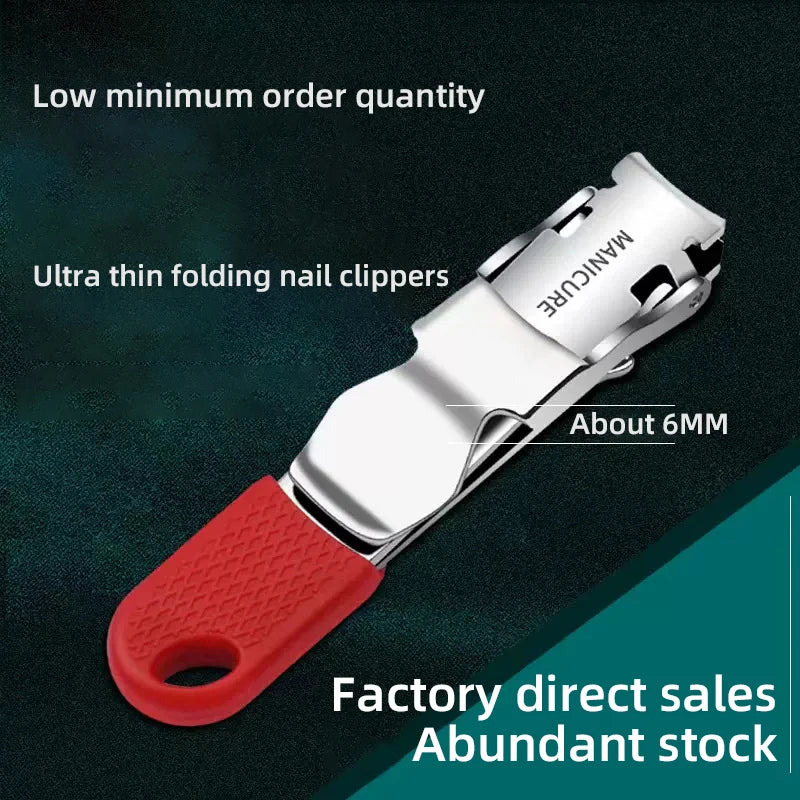 1pcs Nail Clippers Collapsible Portable Travel Fingernail Nail Scissors Cutter Stainless Steel Manicure Tools