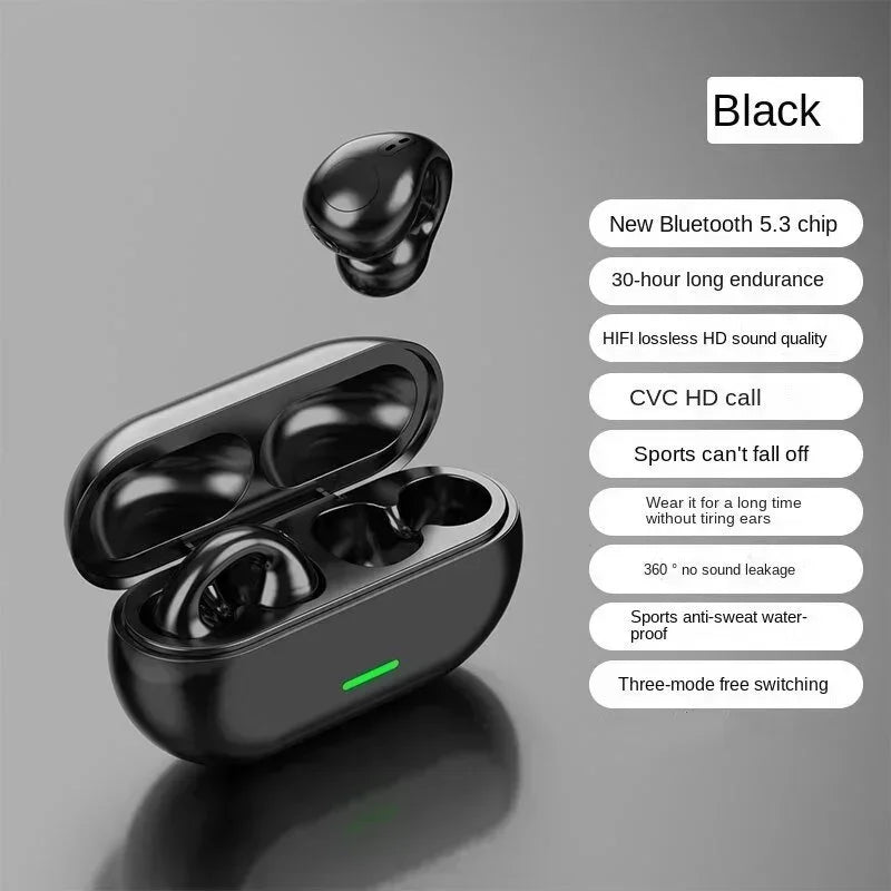 T75 Bone Conduction Wireless Bluetooth 5.3 Headphones – Sports Earphones