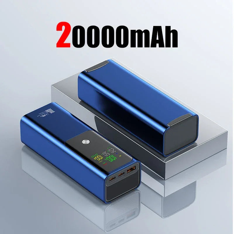 50000mAh Portable Color Screen Power Bank Supports PD100W Bidirectional Fast Charging Suitable For IPhone Laptop Samsung Xiaomi