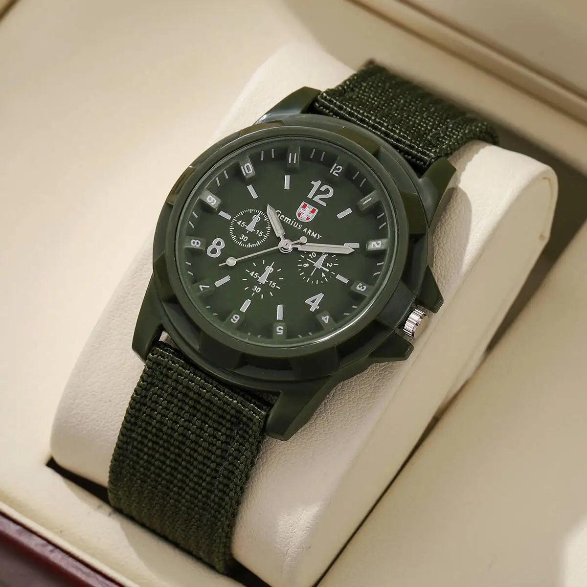 Men Military Watches Casual Nylon Band Mens Sport Quartz Watch Relogio Masculino Reloj Hombre(Without Box)